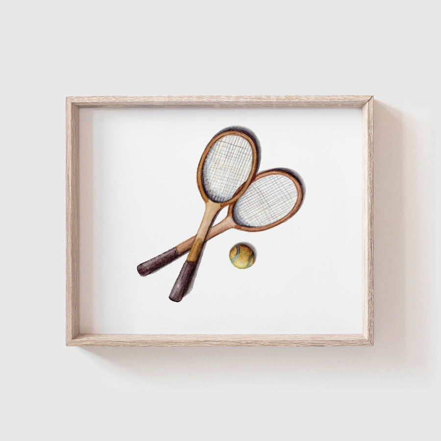 Tennis Racquets Art Print