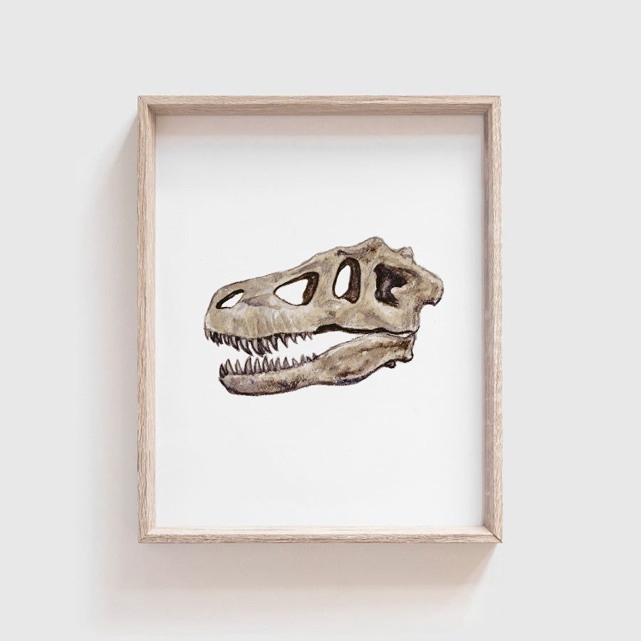 Dinosaur Skull Art Print