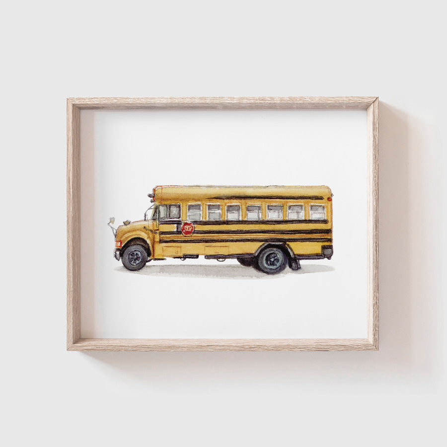 School Bus Art Print