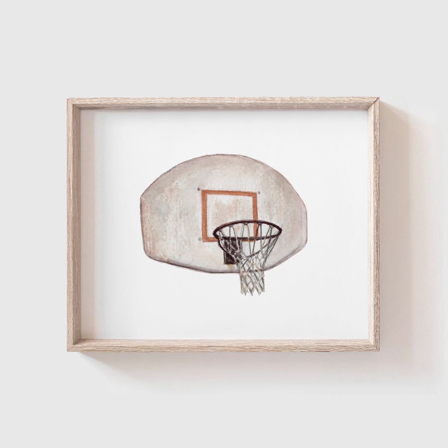 Basketball Hoop Art Print