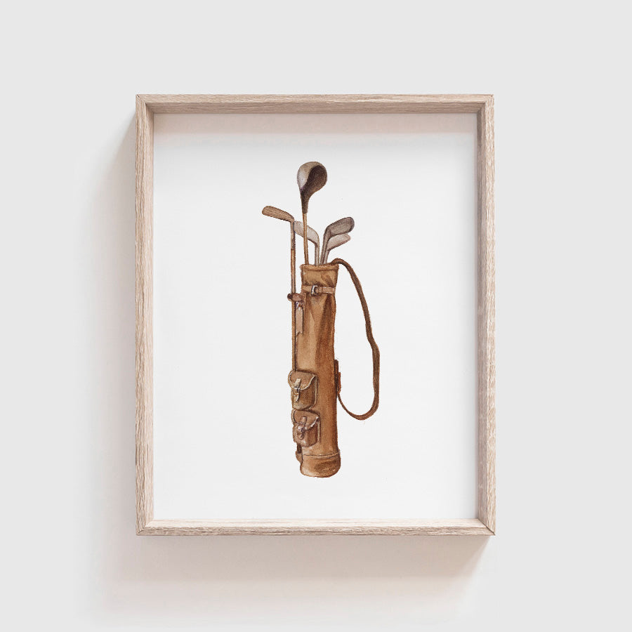 Golf Bag Art Print