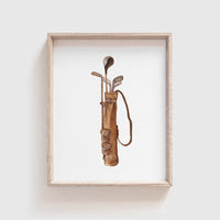 Golf Bag Art Print