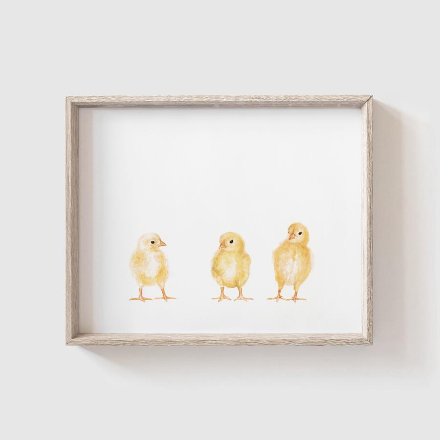 Farm Animal Art Print Set