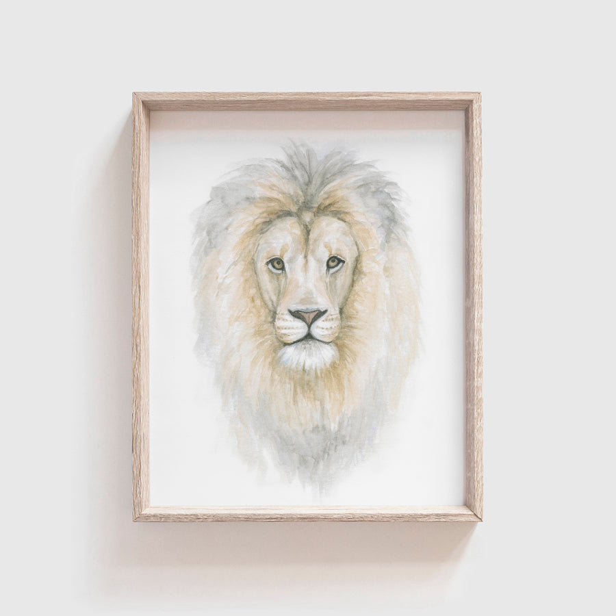 Lion Head Art Print | Made in the USA | Fox Hollow Studios