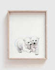 Polar Bear Cubs Art Print