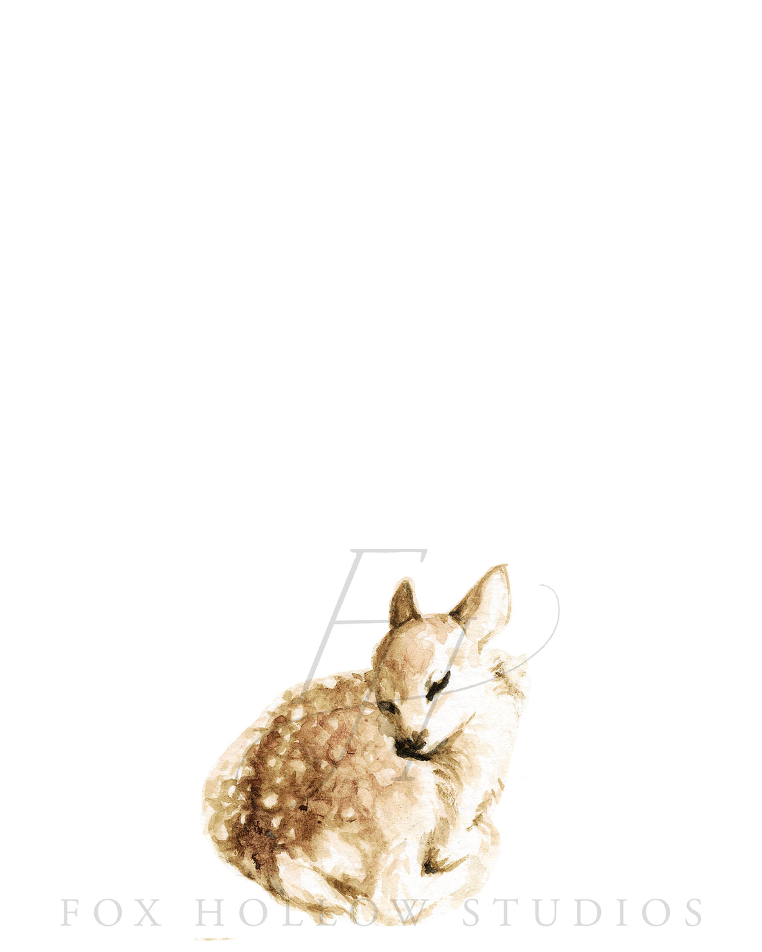 Sleeping Deer Art Print