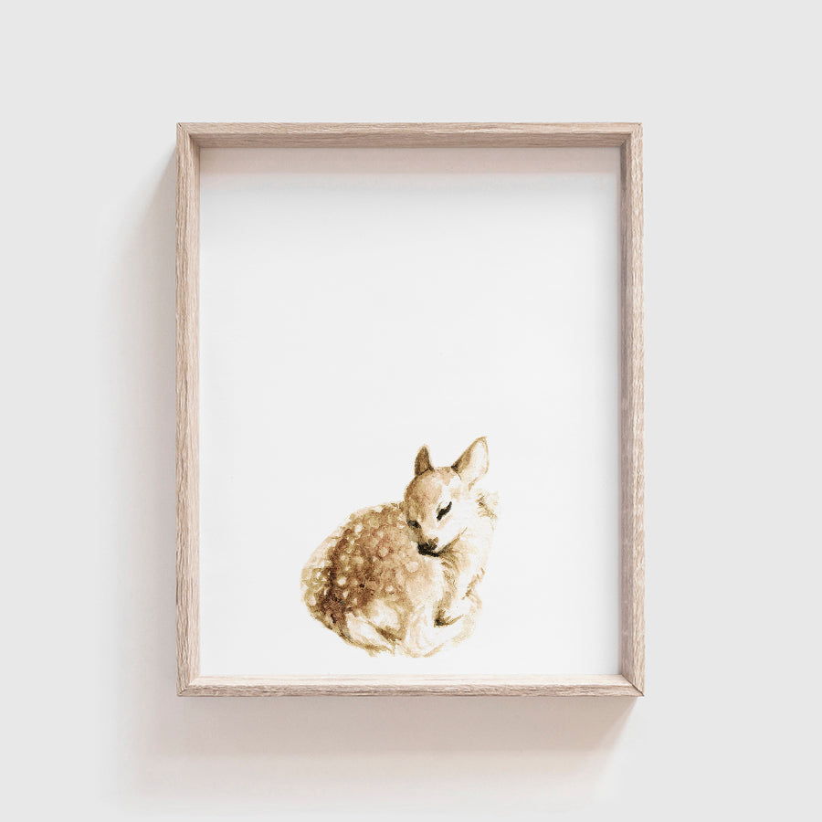 Sleeping Deer Art Print