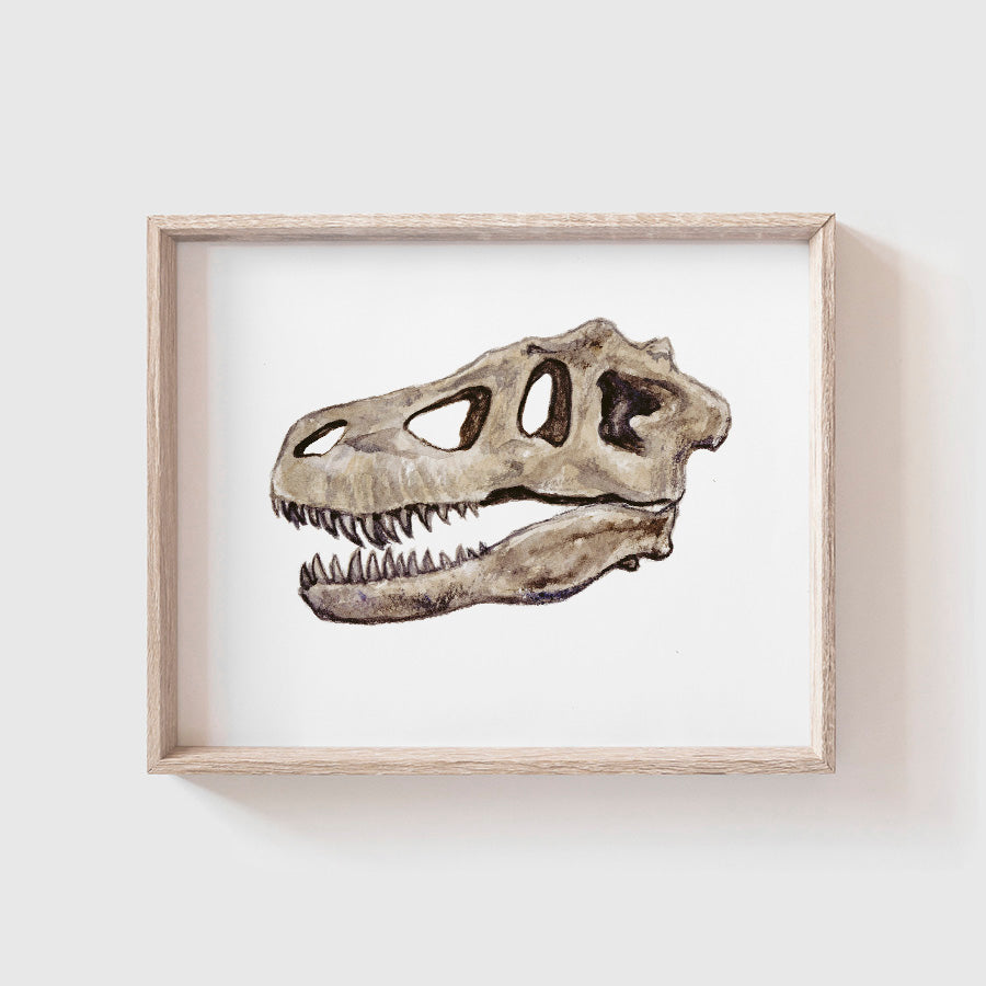 Dinosaur Skull Art Print