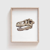 Dinosaur Skull Art Print