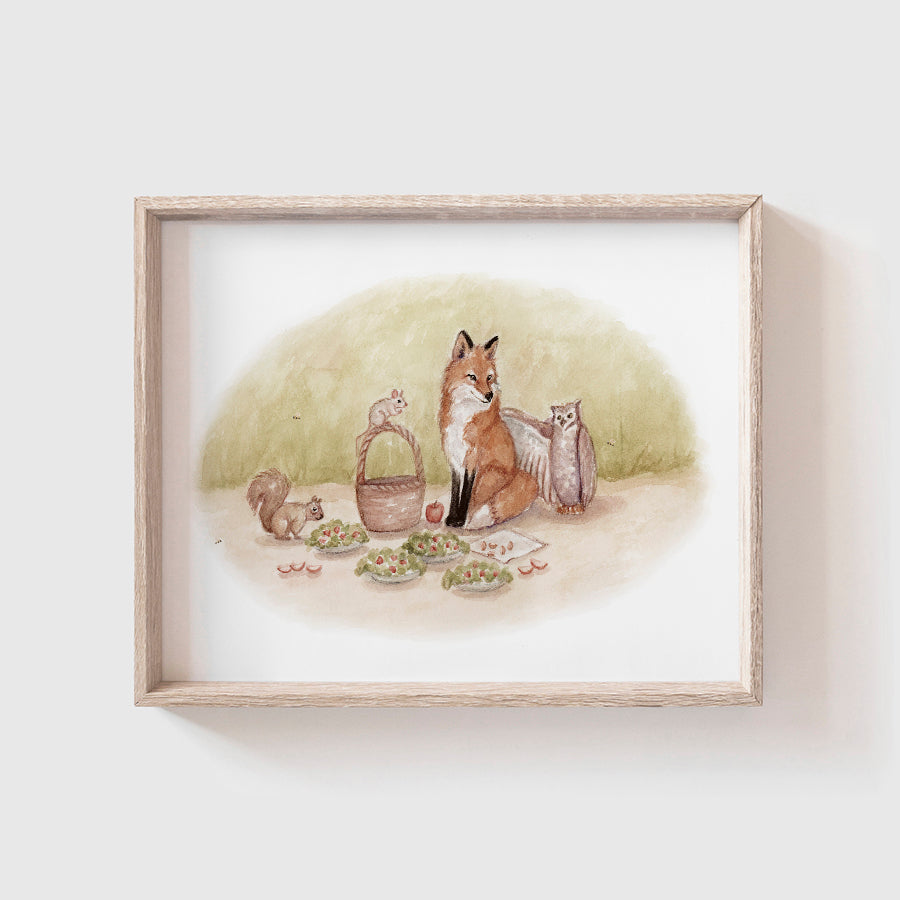 'Animal Party' Art Print (Our Little Adventures)