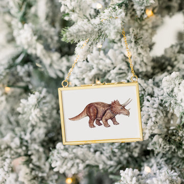 Triceratops Christmas Ornament