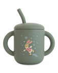 Silicone Training Cup + Straw