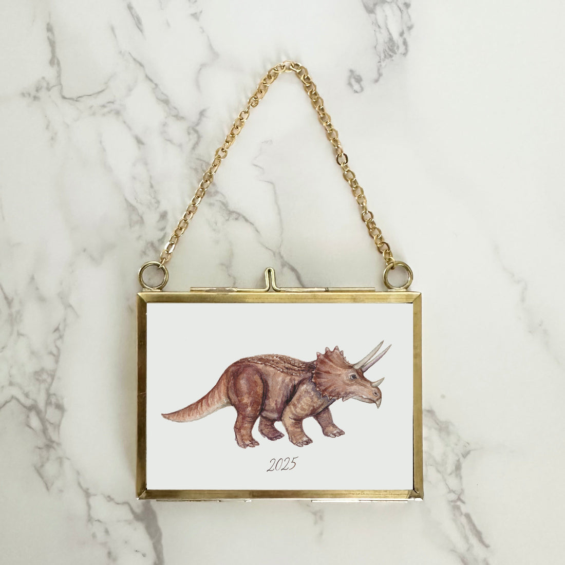 Triceratops Christmas Ornament