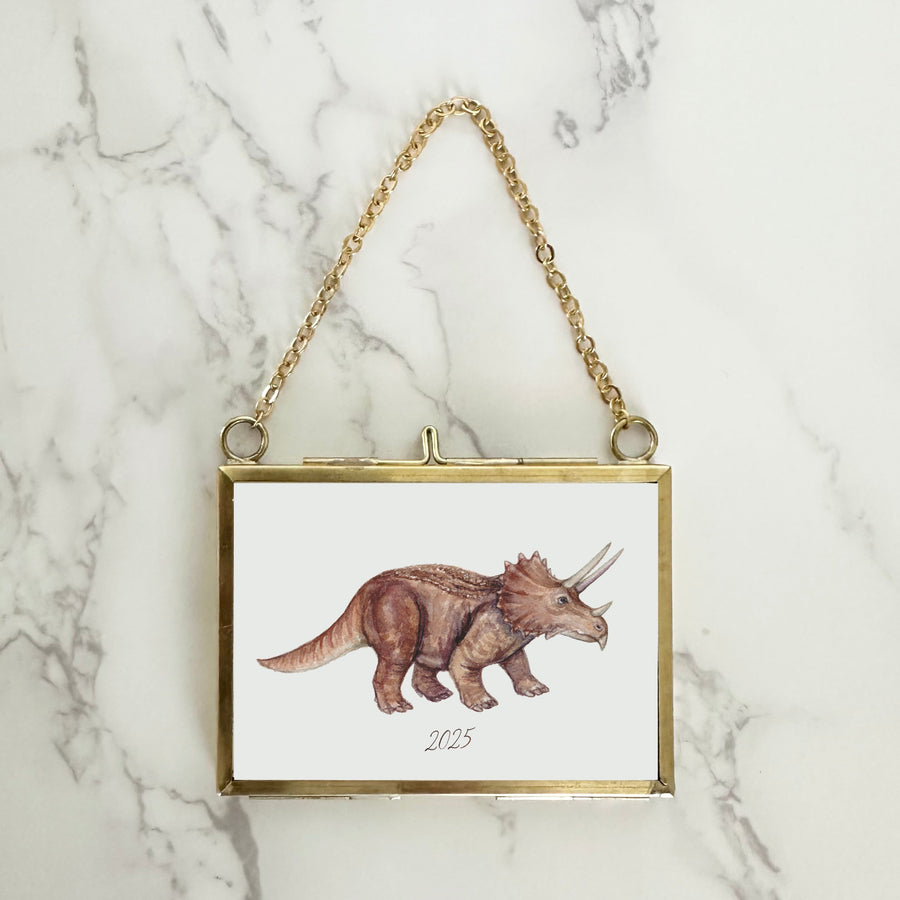 Triceratops Christmas Ornament
