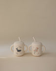 Silicone Training Cup + Straw