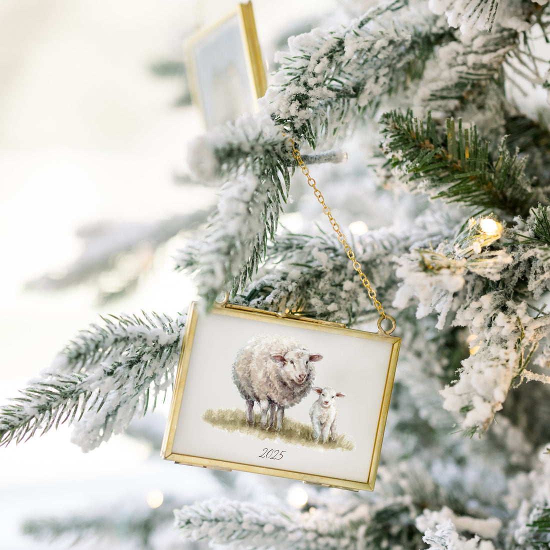 Sheep and Lamb Christmas Ornament