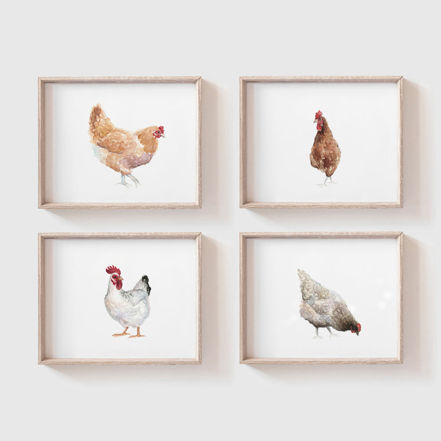 Brown Chicken Art Print