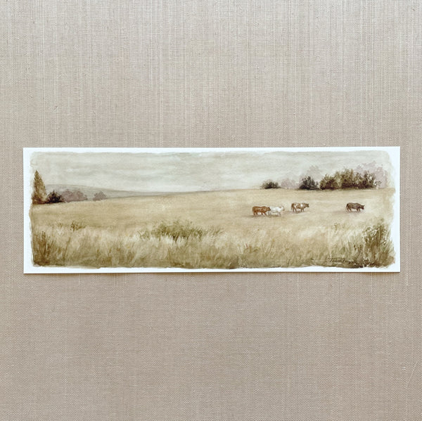 Open Range - Panoramic Watercolor Giclée Paper Print