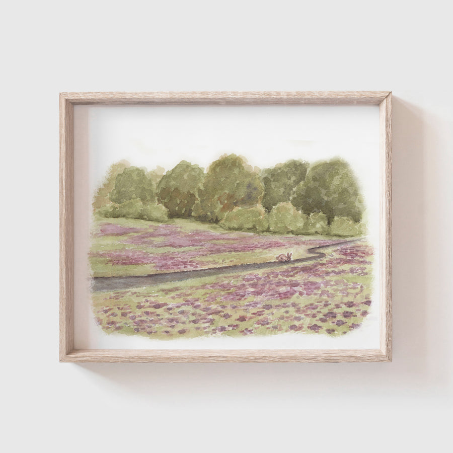 'Rabbit in Verbena' Art Print (Our Little Adventures)