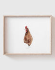 Red Chicken Art Print